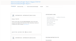 Desktop Screenshot of datenschutzbeauftragter-bayern.de